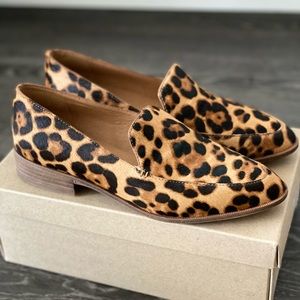 NEW Madewell Frances Loafer in Leopard Calf Hair